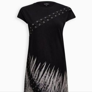 Torrid x Love Sick Dolman Lace Up Dress NWT